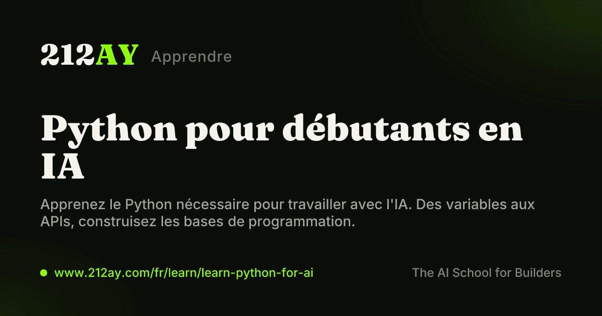 Python pour débutants en IA