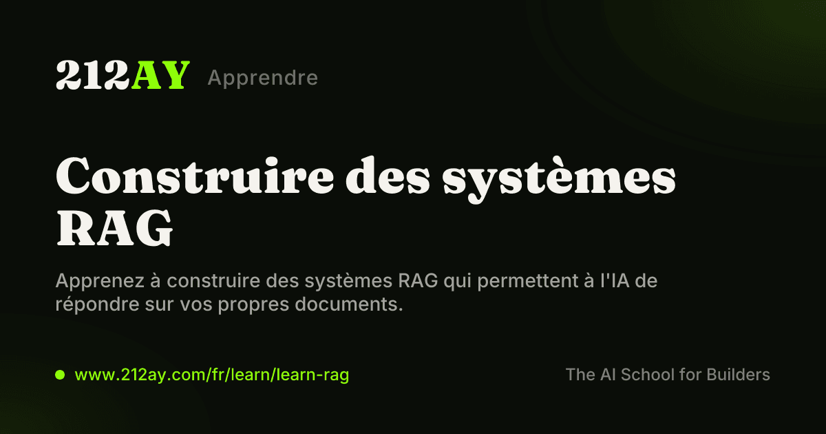 Construire des systèmes RAG