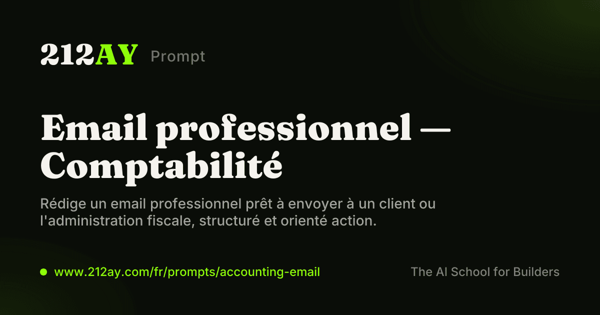 Email professionnel — Comptabilité