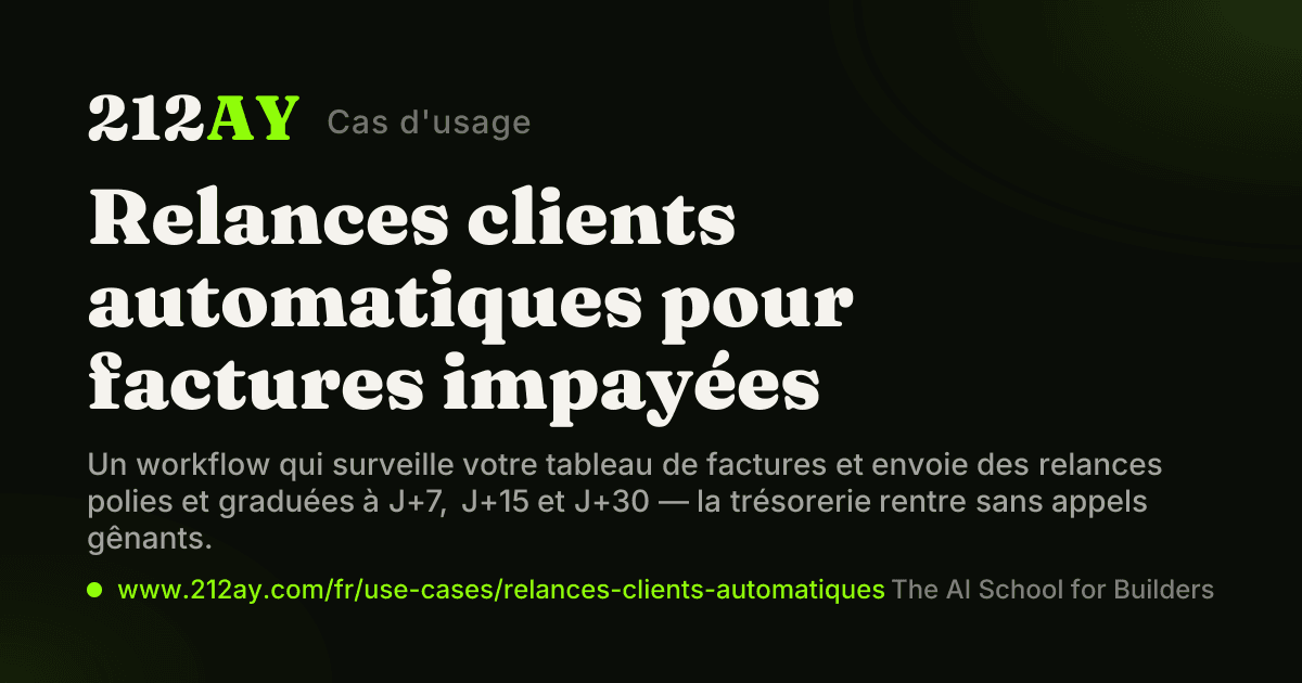 Relances clients automatiques pour factures impayées