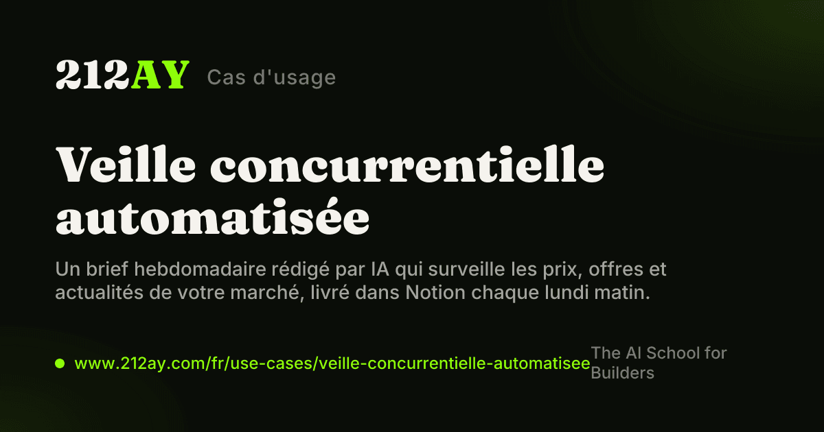 Veille concurrentielle automatisée