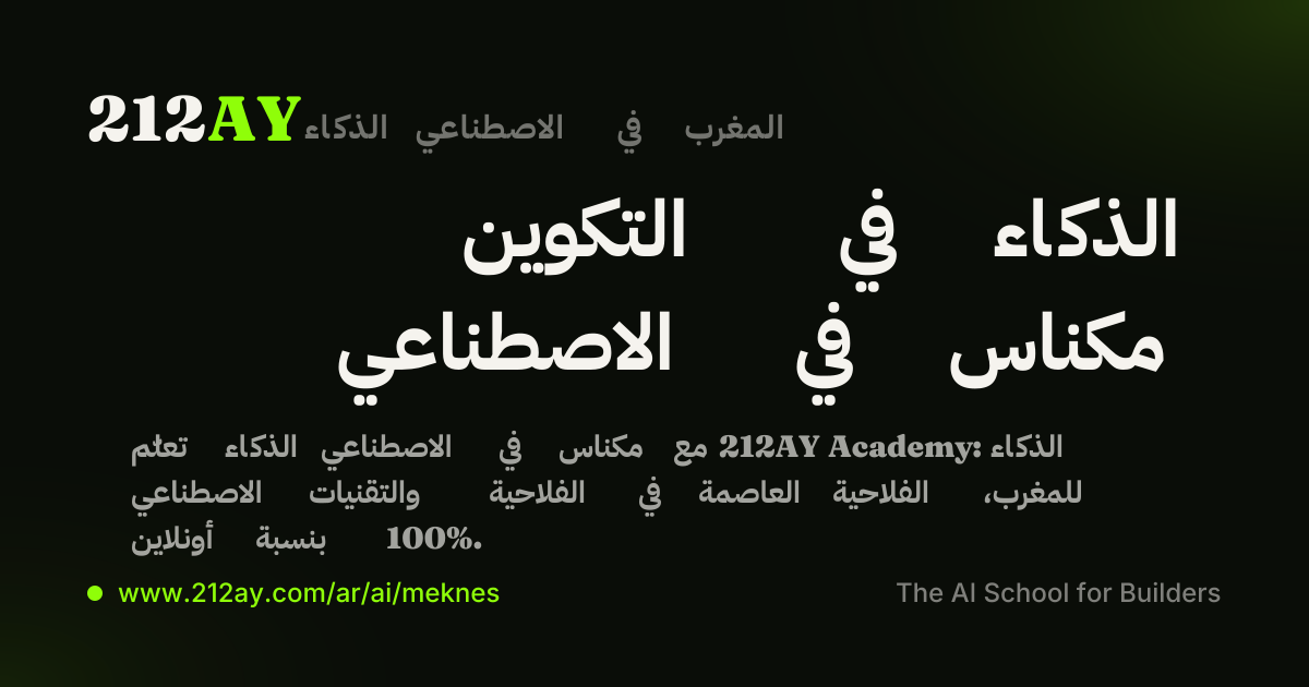 التكوين في الذكاء الاصطناعي في مكناس