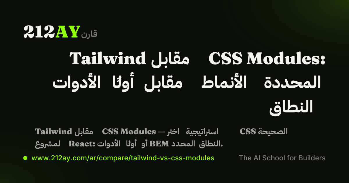 Tailwind مقابل CSS Modules: الأدوات أولًا مقابل الأنماط المحددة النطاق